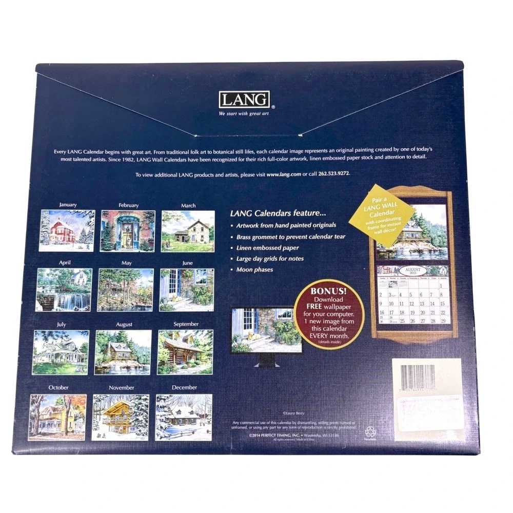 Lang Wall Calendars Art Paintings Lot of 6 Winget Kinkade Stocks Berry Landry